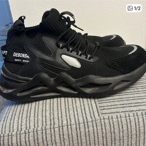 Black Steel Toe Work Sneakers